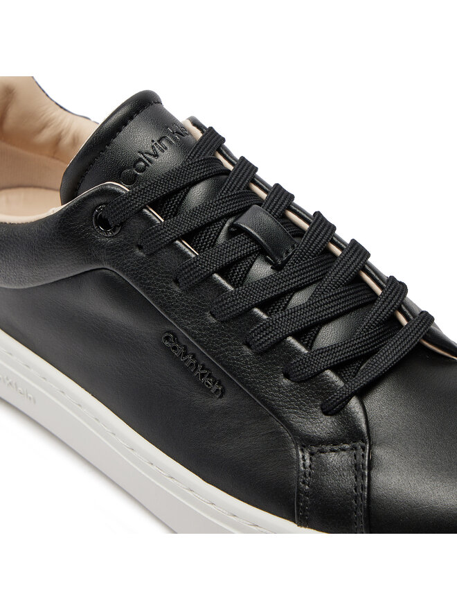 Calvin Klein Sneakersy Calvin Klein Cupsole Lace Up W/Ml Lth HW0HW02119 Čierna