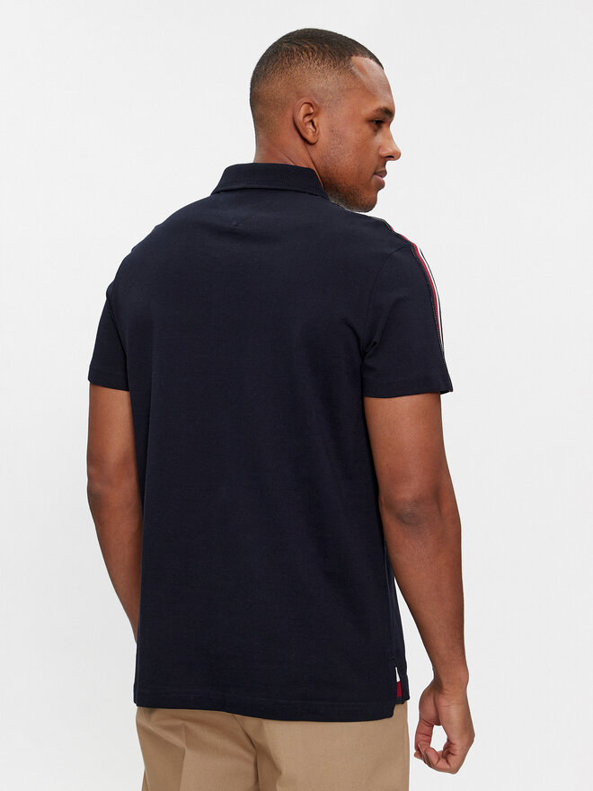 Tommy Hilfiger Tommy Hilfiger Polo marškinėliai Global Stripe Monotype Reg Polo MW0MW33591 Tamsiai mėlyna Regular Fit