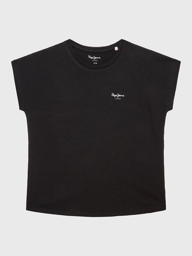 Pepe Jeans Pepe Jeans Marškinėliai Bloomy PG502930 Juoda Regular Fit