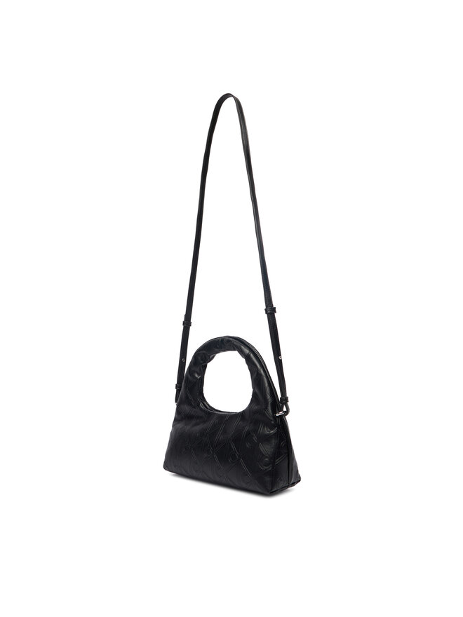 Calvin Klein Handtasche Calvin Klein Emblem Aop Puffer Bag With Strap LV04F3200G Schwarz