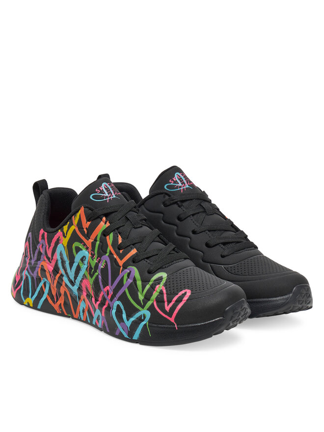 Skechers Αθλητικά Skechers Uno Lite - Heat of Lights 177977/BKMT Μαύρο
