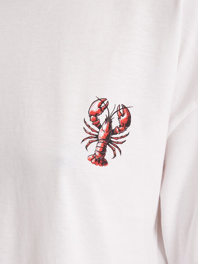 Pieces Pieces Camiseta Tobster 17160811 Blanco Oversize