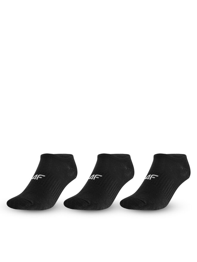 4F 3 pares de calcetines tobilleros para niño 4F 4FJWSS24USOCU255 Negro