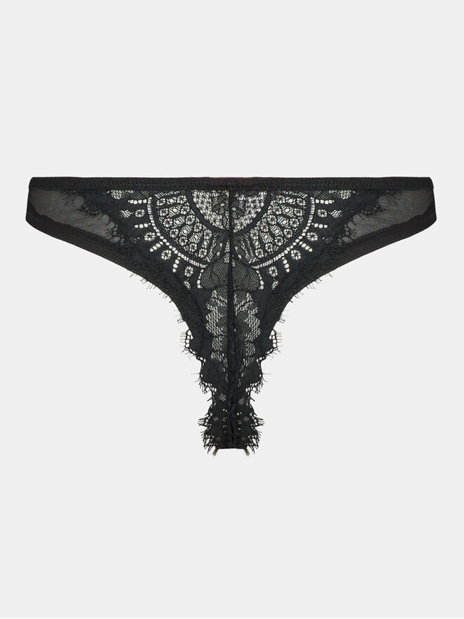 Hunkemöller Hunkemöller Braziljske spodnje hlačke Mirabella Cheekini 203541 Črna