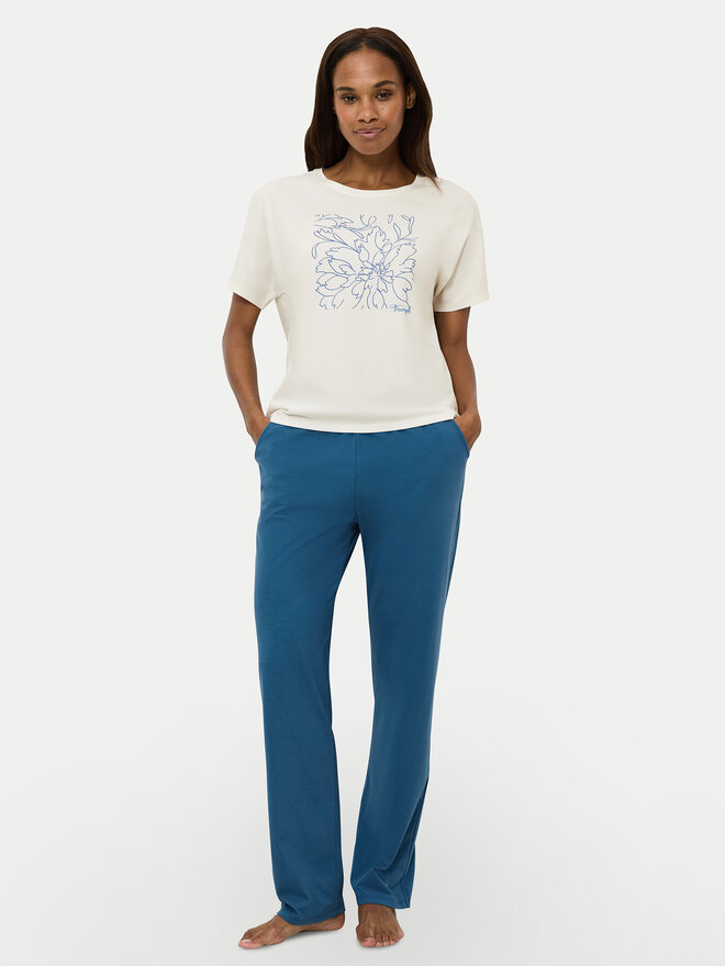 Triumph Triumph Μπλούζα πιτζάμας Mix & Match 10218281 Μπεζ Relaxed Fit