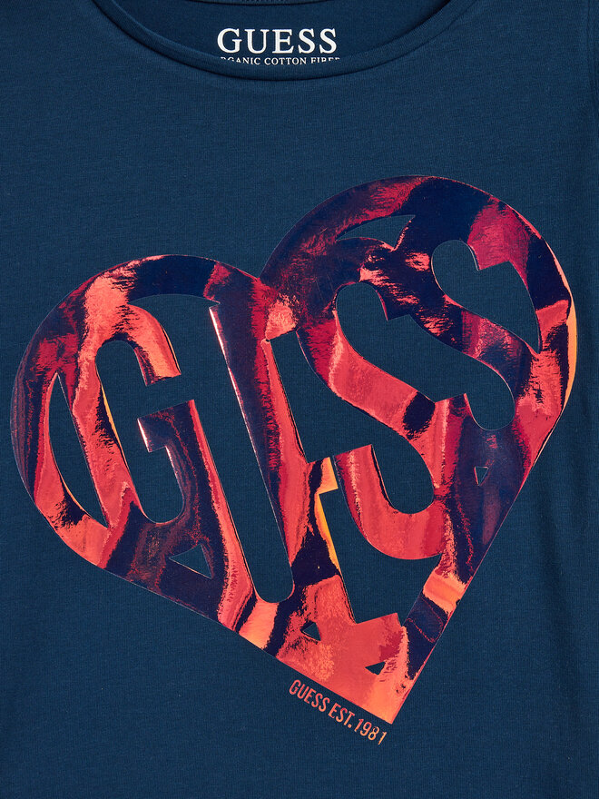 Guess Guess T-shirt J4YI42 K6YW4 Tamnoplava Regular Fit