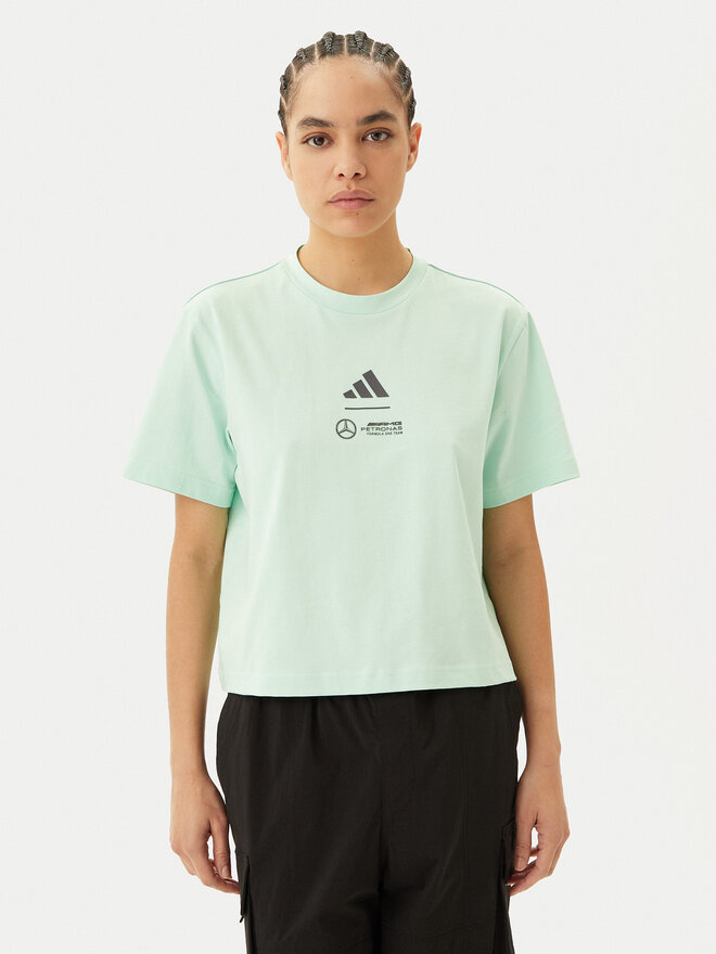 adidas adidas Camiseta Mercedes - AMG Petronas Formula One Team Premium JY3077 Verde Loose Fit