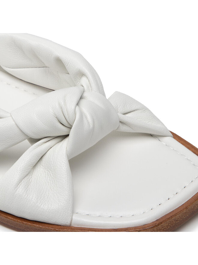 Stuart Weitzman Pantoletten Stuart Weitzman Playa Knot Slide SA247 Weiß
