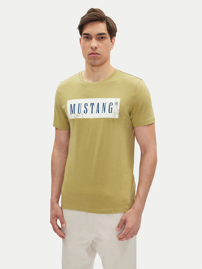 Mustang Mustang T-Shirt Austin 1016274 Grün Regular Fit