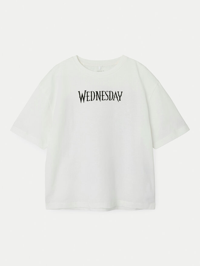 NAME IT NAME IT Marškinėliai Farra Wednesday 13240881 Balta Standard Fit