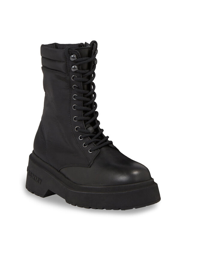 Tommy Jeans Ботильйони Tommy Jeans Tjw Lace Up Padded Boot EN0EN02405 Чорний