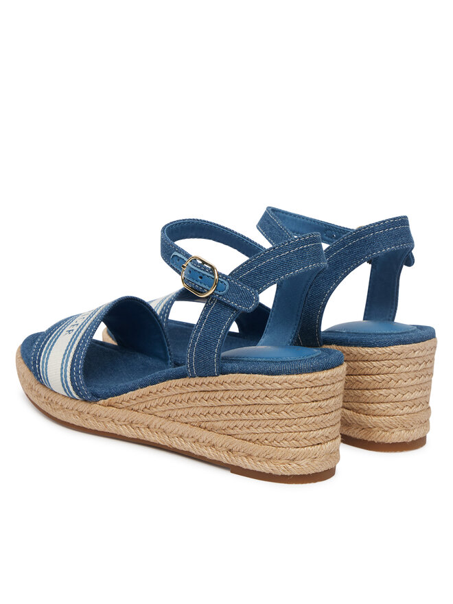 Tommy Hilfiger Espadrilles Tommy Hilfiger Mid Wedge Espad Webbing FW0FW09230 Blau