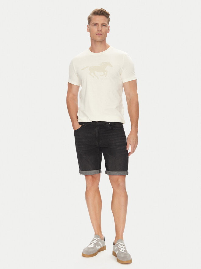 Mustang Mustang T-Shirt Austin 1016483 Μπεζ Regular Fit