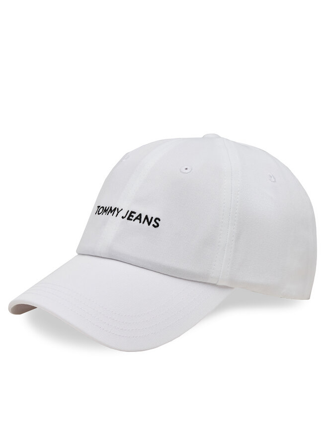 Tommy Hilfiger Шапка с козирка Tommy Hilfiger Linear Logo AM0AM12024 Бял