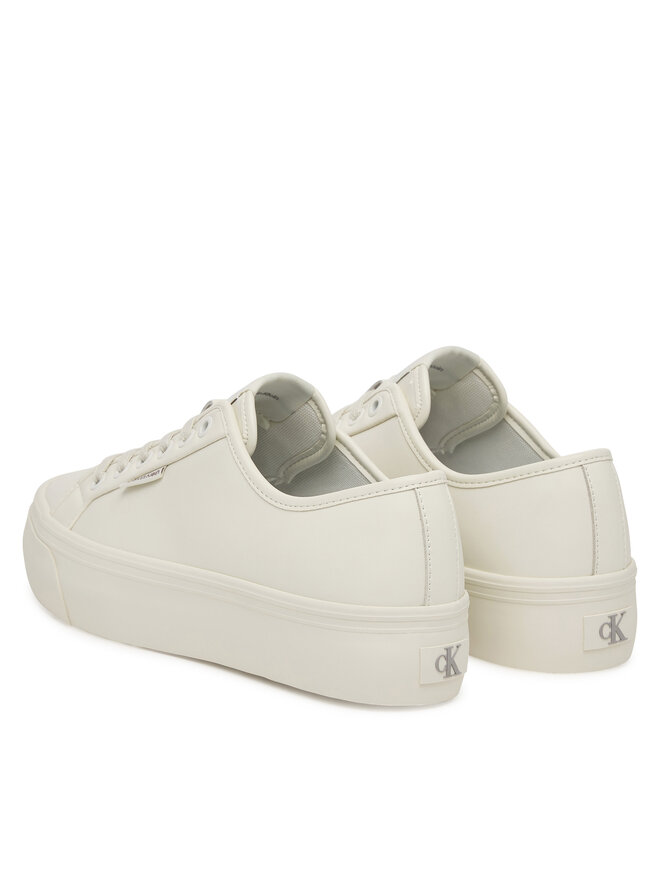 Calvin Klein Sneakers Calvin Klein Vulc Flatf Lace Up Lth YW0YW01932 Weiß