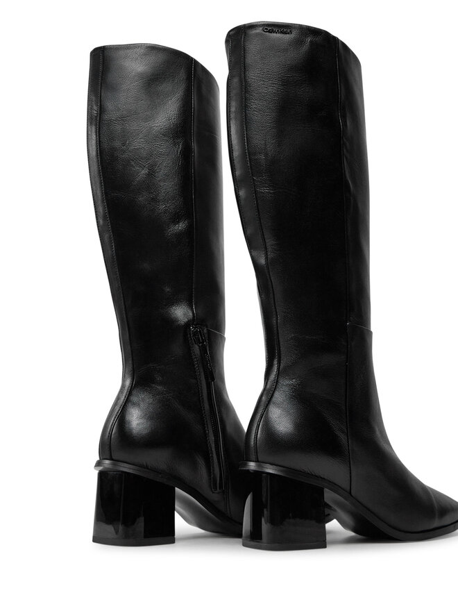 Calvin Klein Kozaki Calvin Klein Heel Knee Boot 50 W/Ml Lth HW0HW02321 Czarny