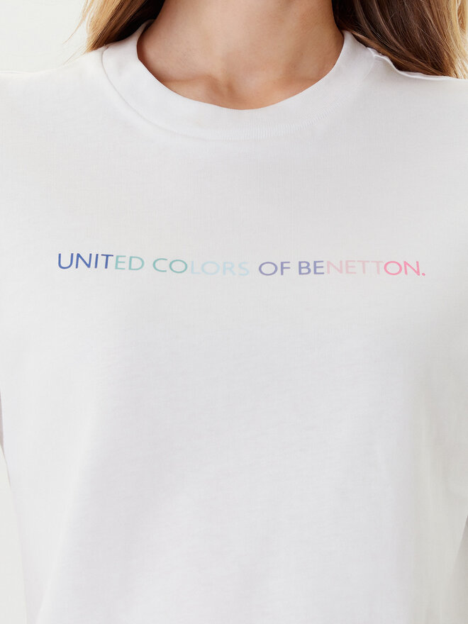 United Colors Of Benetton United Colors Of Benetton Camiseta 3BL0D109D Blanco Relaxed Fit