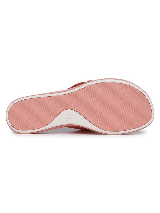 Pantoletten Clarks Step June Shell 261485794 Rosa | eschuhe.de