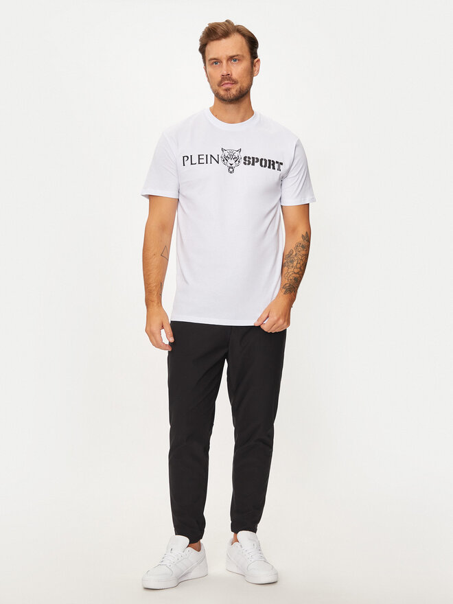 Plein Sport Plein Sport T-Shirt AADC MTK7197 SJY001N Λευκό Regular Fit