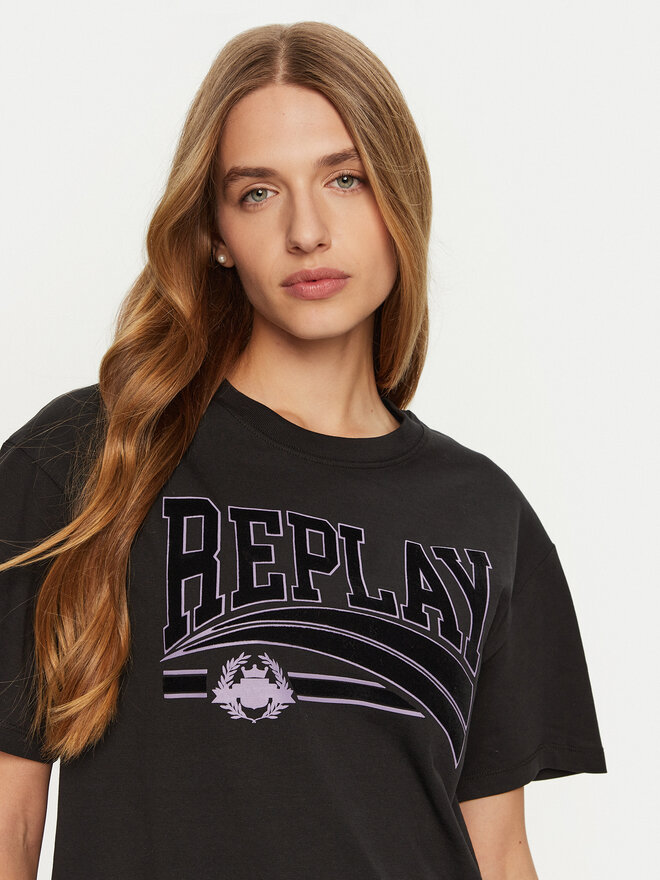 REPLAY REPLAY Marškinėliai W3089E.000.23608P Juoda Regular Fit
