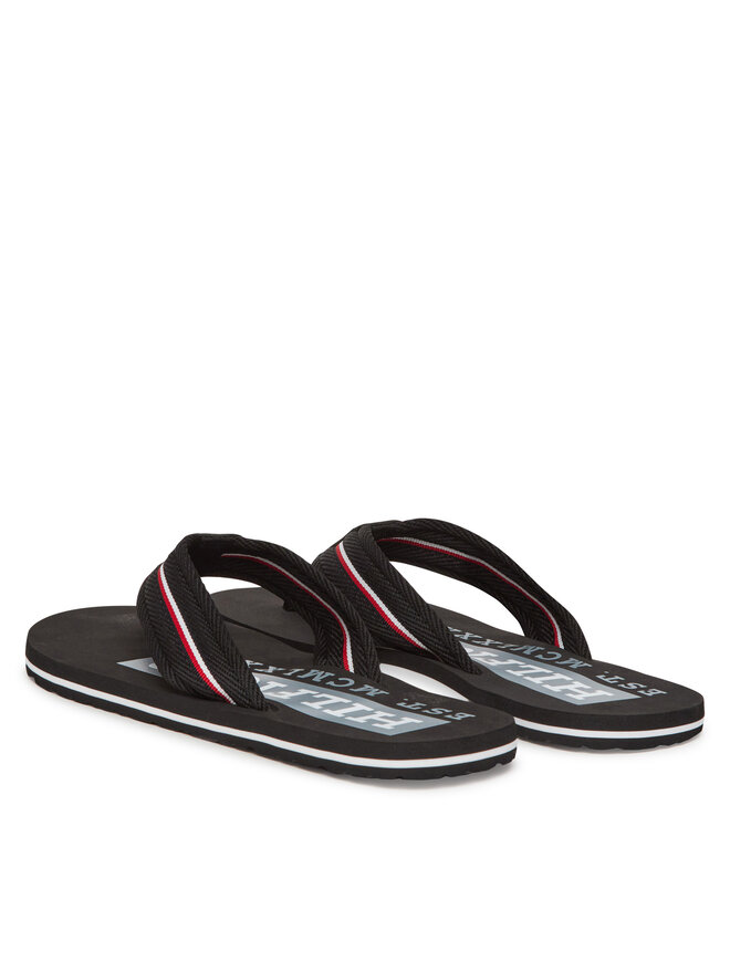 Tommy Hilfiger Infradito Tommy Hilfiger Corporate Hilfiger Beach FM0FM05436 Nero