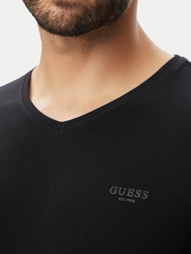 Guess Guess Футболка M6YI32 K3735 Чорний Extra Slim Fit