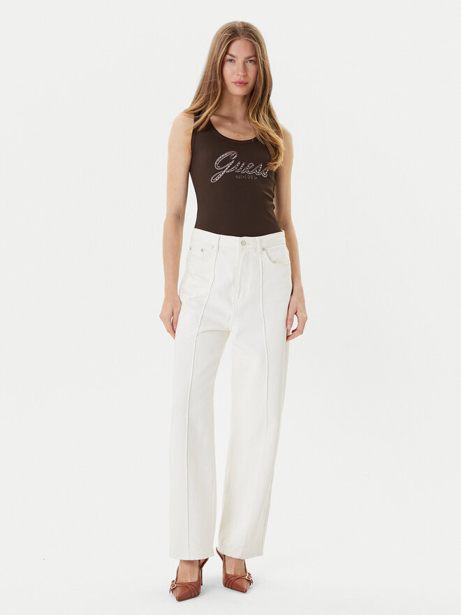 Guess Guess Топ W5YP00 KCXJ2 Коричневий Regular Fit