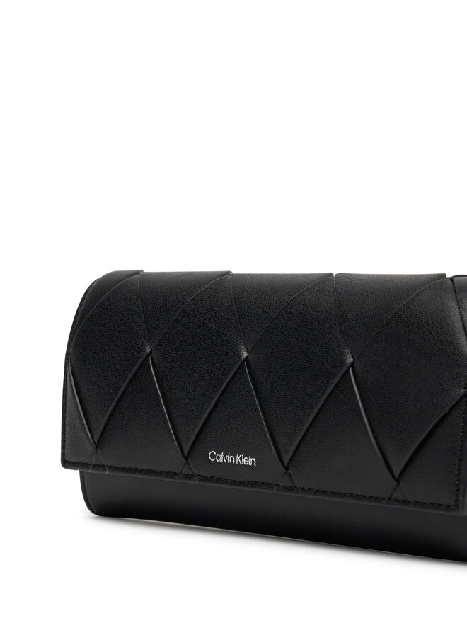 Calvin Klein Ročna torba Calvin Klein Ck Woven Convertible Wallet Bag K60K612970 Črna