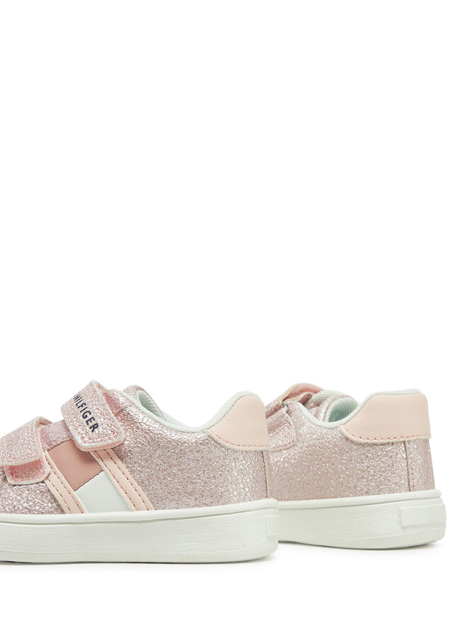 Tommy Hilfiger Sportcipők Tommy Hilfiger Flag Low Cut Velcro Sneaker T1A9-33725-0745 M Rózsaszín