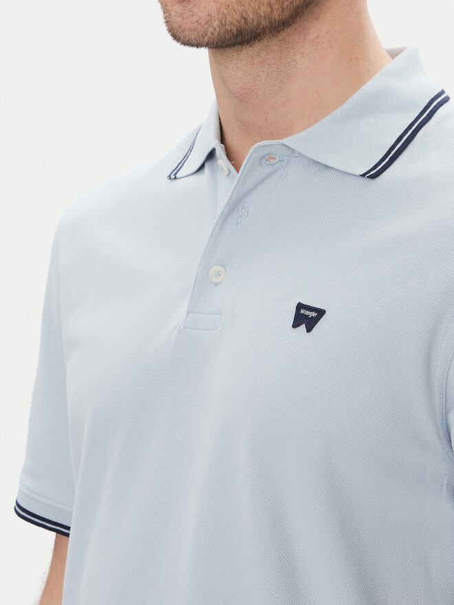 Wrangler Wrangler Polo majica 112362830 Svetlo modra Regular Fit
