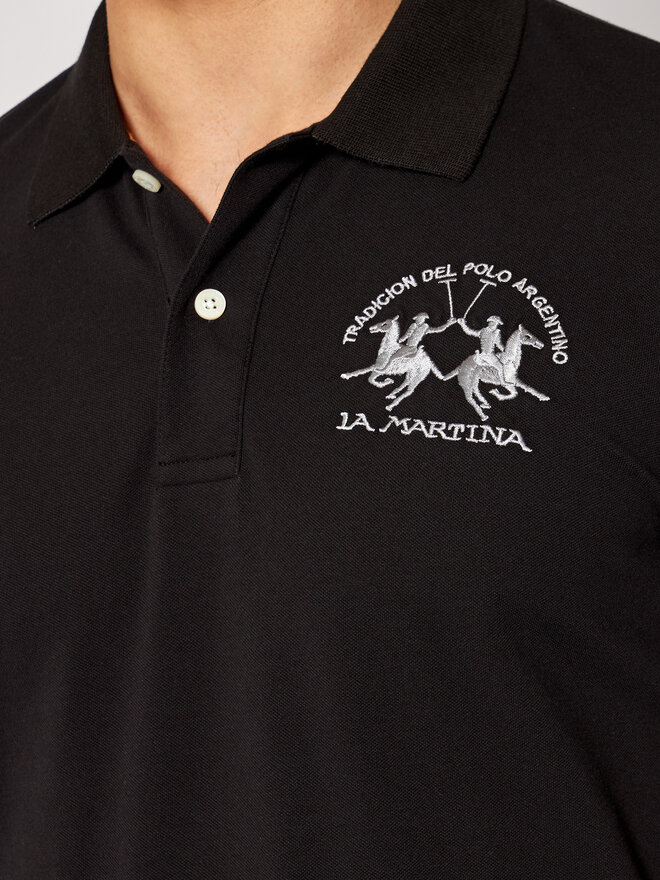 La Martina La Martina Polo CCMP01 PK001 Μαύρο Regular Fit