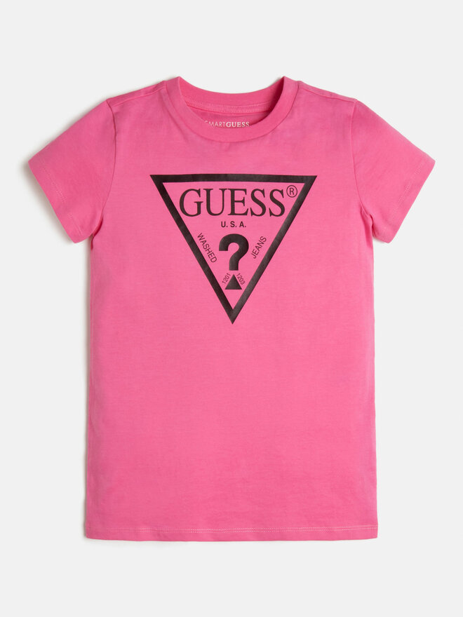 Guess Guess Marškinėliai J73I56 K8HM0 Rožinė Regular Fit