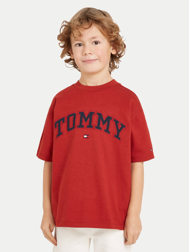 Tommy Hilfiger Tommy Hilfiger Marškinėliai Varsity KB0KB08666 Raudona Regular Fit