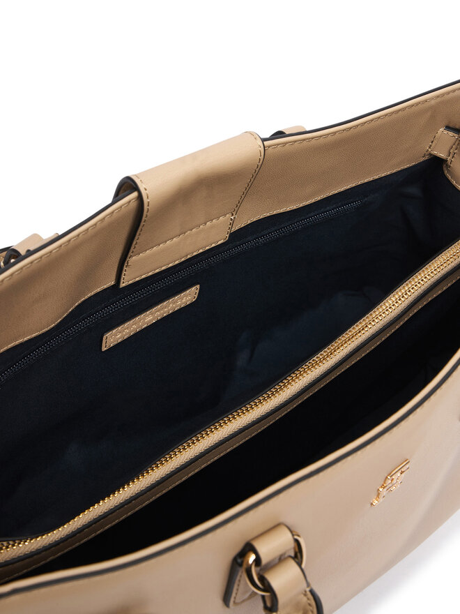 Tommy Hilfiger Handtasche Tommy Hilfiger Th Joy Satchel AW0AW19067 Beige