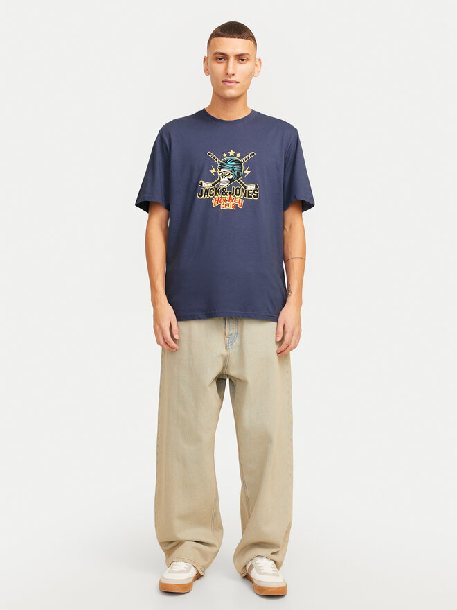 Jack&Jones Jack&Jones Póló Eight Skull 12264841 Sötétkék Standard Fit