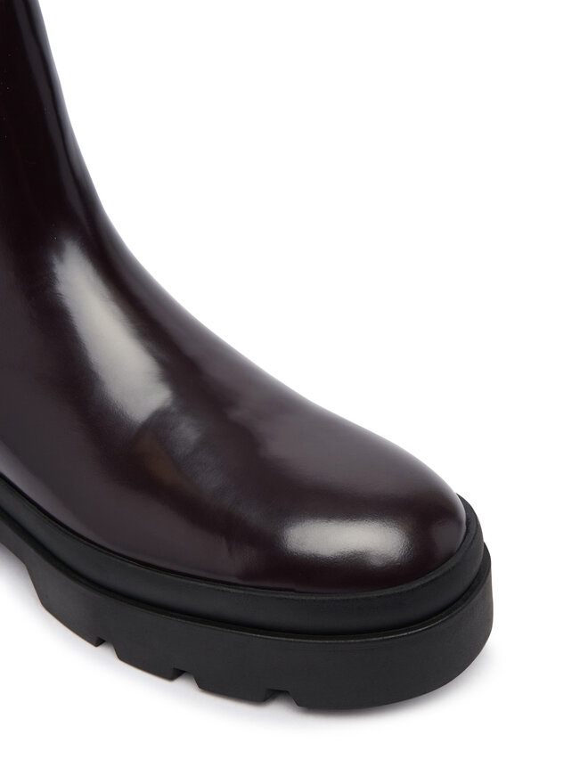 Calvin Klein Klassische Stiefeletten Calvin Klein Lugged Chelsea Boot Matt Lth HM0HM02445 Dunkelbraun