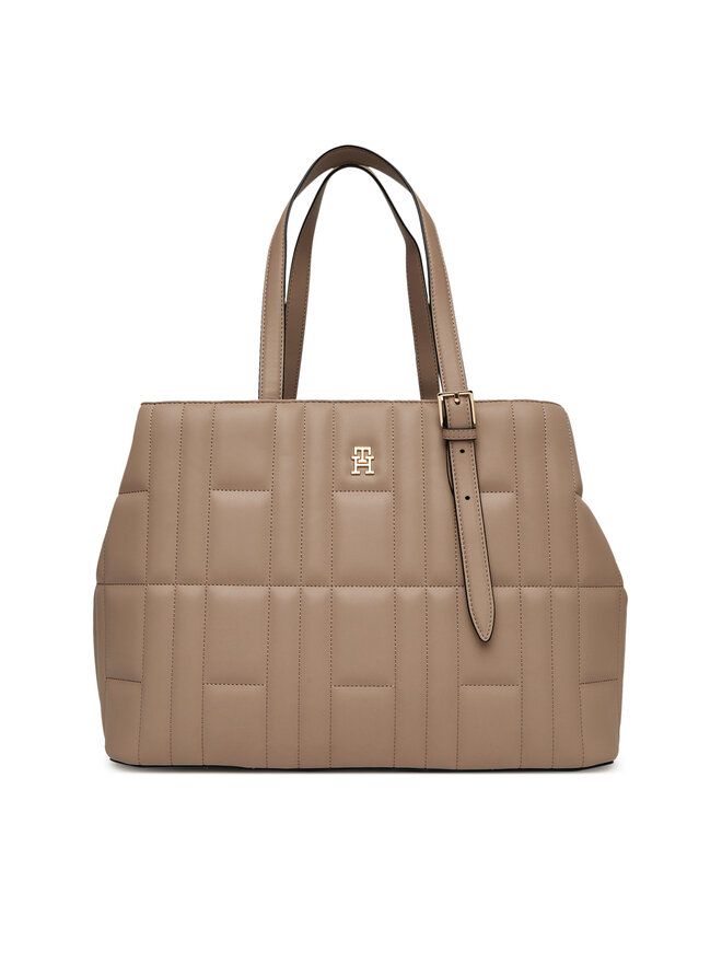 Tommy Hilfiger Kabelka Tommy Hilfiger Th Feminine Tote AW0AW17452 Béžová