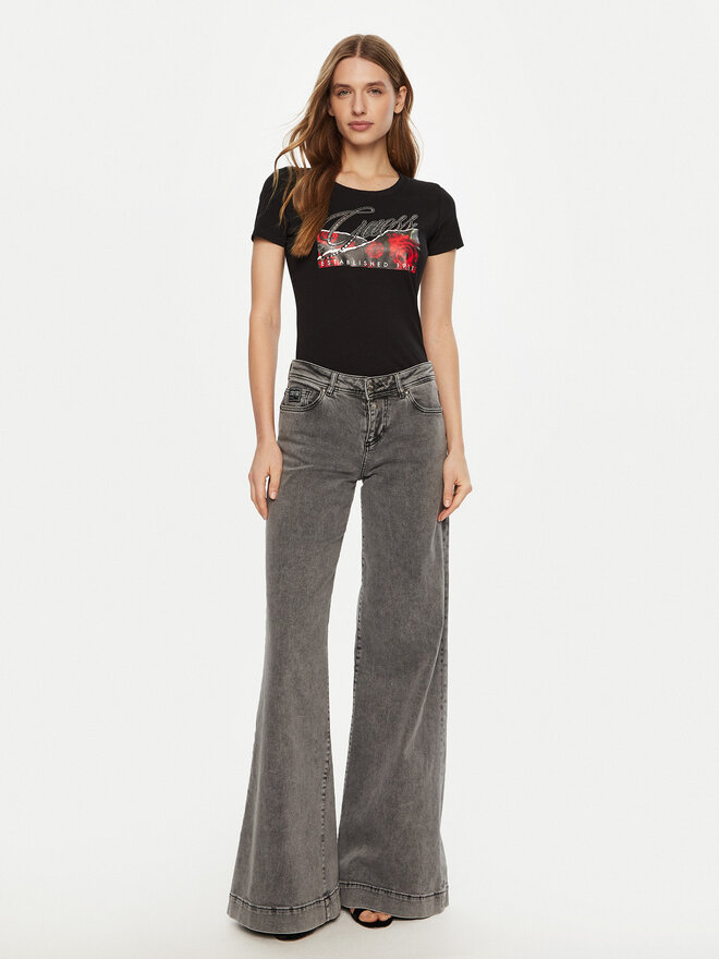 Guess Guess Футболка W5RI03 J1314 Чорний Regular Fit