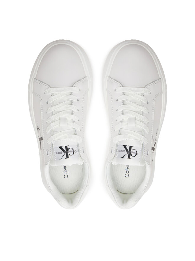 Calvin Klein Jeans Tenisice Calvin Klein Jeans Chunky Cupsole Laceup Mon Lth Wn YW0YW00823 Bijela