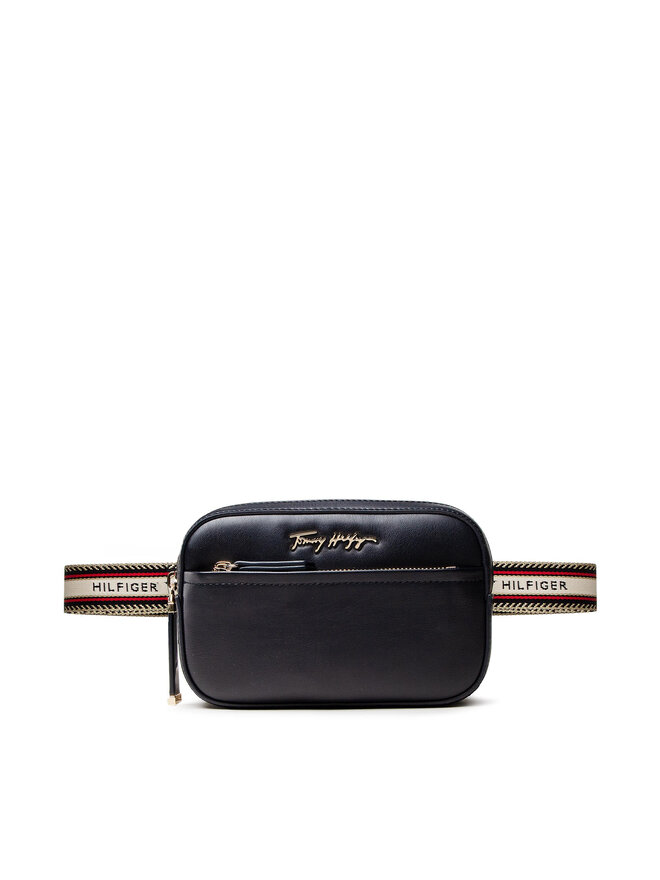 Sac banane Tommy Hilfiger Iconic Tommy Bumbag AW0AW10223 Bleu marine chaussures