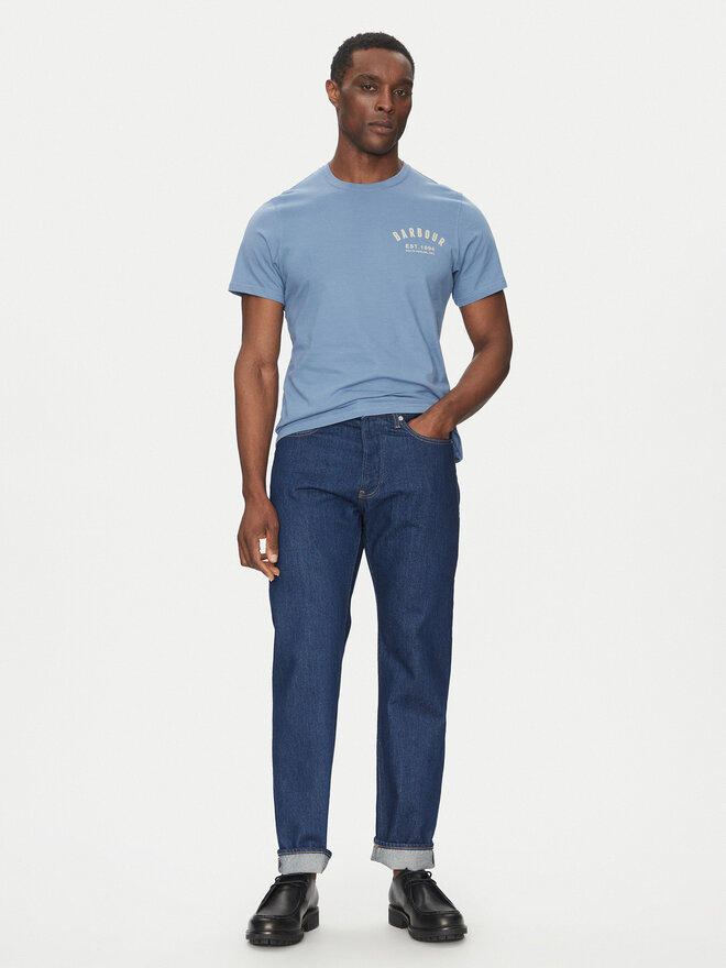 Barbour Barbour Marškinėliai Preppy MTS0502BU27 Mėlyna Tailored Fit