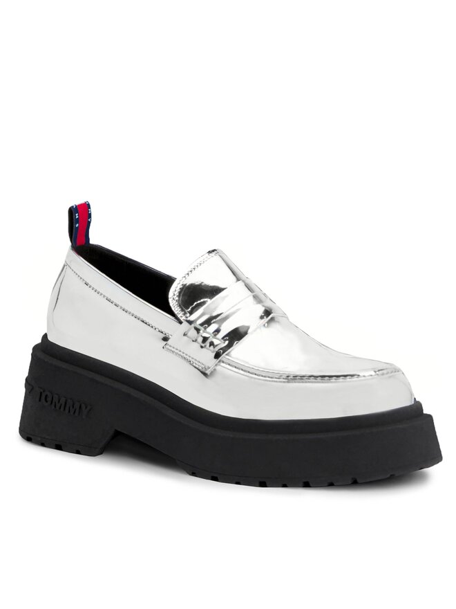 Tommy Jeans лоуфъри с дебела подметка Tommy Jeans Tjw Chunky Metallic EN0EN02321 Сребрист