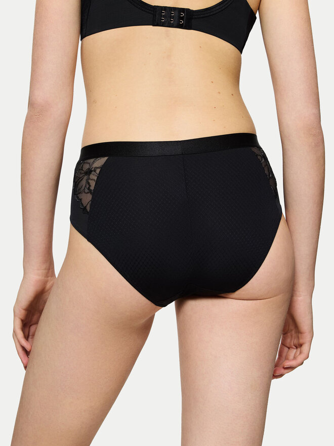Triumph Triumph Klasične spodnje hlačke z visokim pasom Wild Azalea 10219857 Črna
