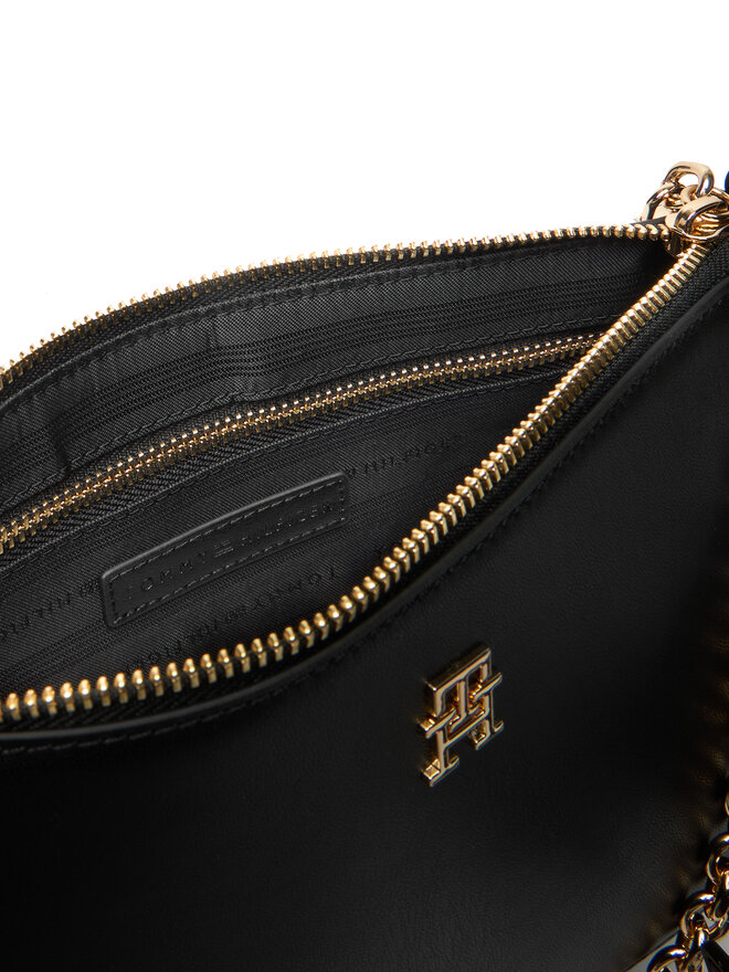 Tommy Hilfiger Handtasche Tommy Hilfiger Th Glam Conv Med Crossover AW0AW18143 Schwarz