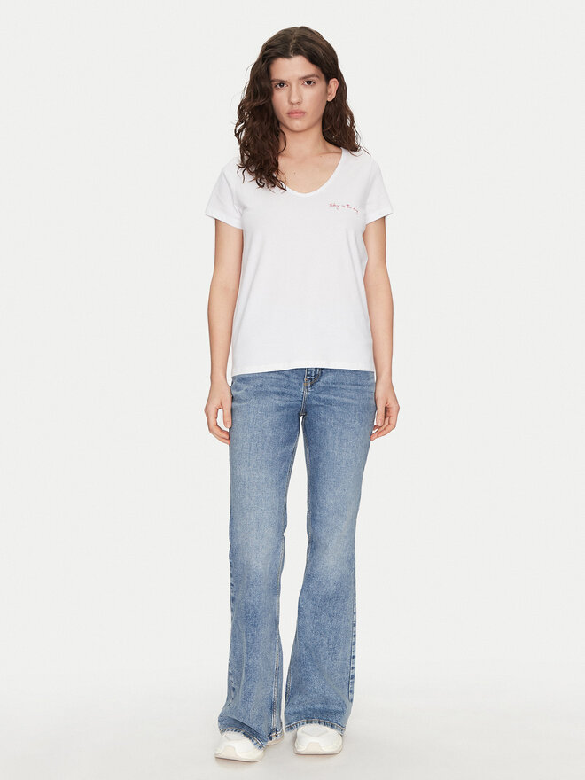 Pieces Pieces Marškinėliai Silly 17156926 Balta Regular Fit