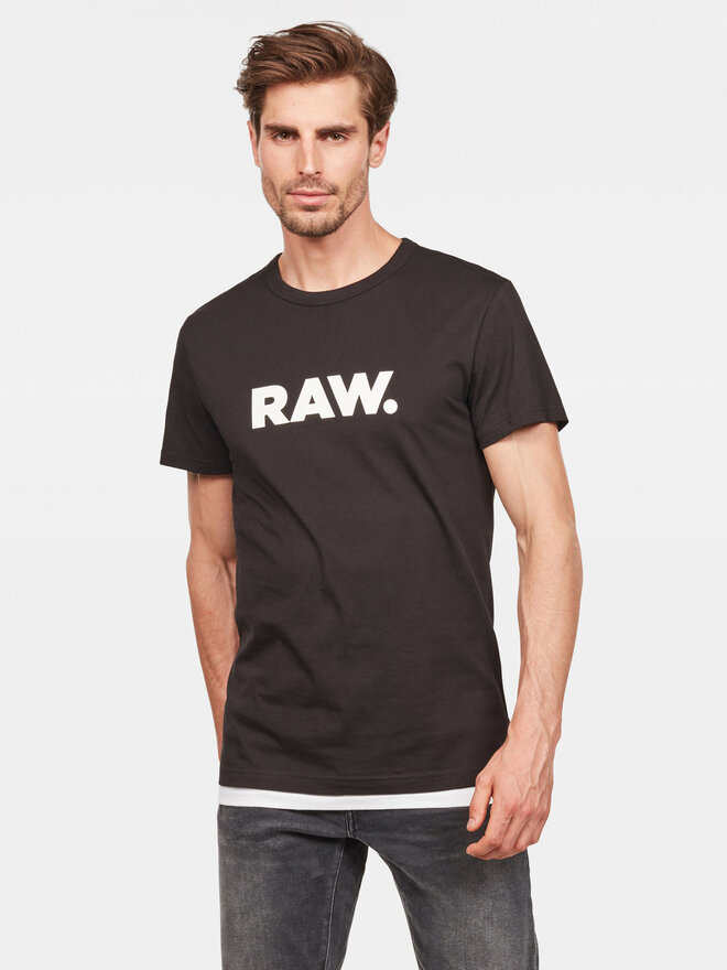 G-Star Raw G-Star Raw T-Shirt Holorn D08512-8415 Μαύρο Regular Fit