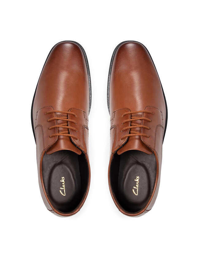 Clarks Półbuty Clarks Howard Walk 261620177 Brązowy