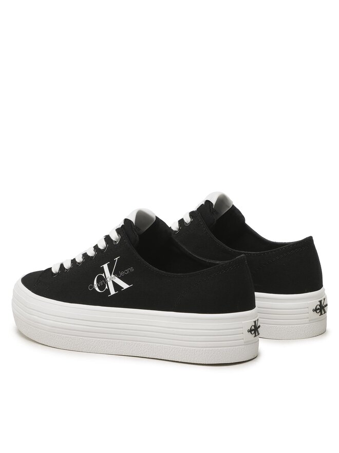 Calvin Klein Jeans Sneakers aus Stoff Calvin Klein Jeans Vulc Flatform Essential Mono YW0YW01030 Schwarz