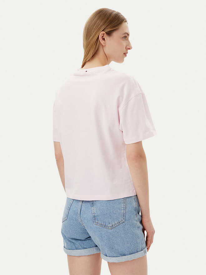 Tommy Hilfiger Tommy Hilfiger Marškinėliai UW0UW05763 Rožinė Regular Fit