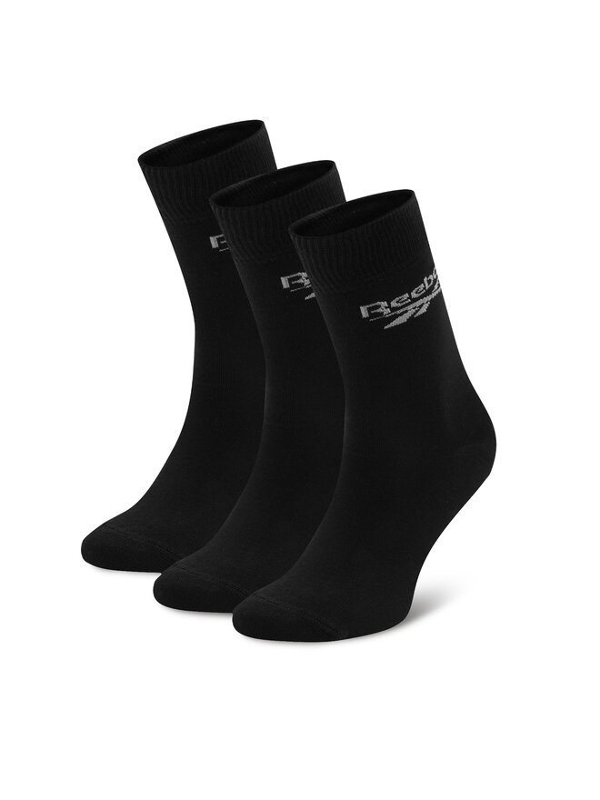 Reebok Set di 3 paia di calzini lunghi unisex Reebok R0367-SS24 (3-pack) Nero